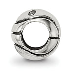 Sterling Silver 925 Kids Basketball Bead with Antiqued Finish Durable Solid Design