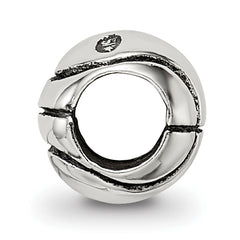 Sterling Silver 925 Kids Basketball Bead with Antiqued Finish Durable Solid Design