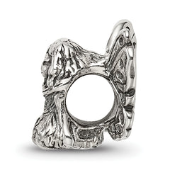 Sterling Silver 925 Antiqued Fairy Bead Solid Casted Themed Design