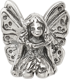 Sterling Silver 925 Antiqued Fairy Bead Solid Casted Themed Design