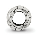 Sterling Silver Kids Volleyball Bead with Antiqued Finish Solid Design
