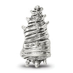 Sterling Silver 925 Shell Bead with Antiqued Finish Solid and Casted Design