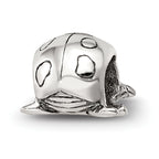Sterling Silver 925 Ladybug Bead for Kids with Antiqued Finish