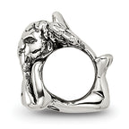 Sterling Silver 925 Kids Angel Bead with Antiqued Finish  Solid Casted Design