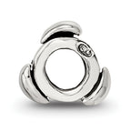 Sterling Silver 925 Kids Heart Bead with Antiqued Finish Solid Design
