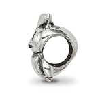 Sterling Silver 925 Owl Bead for Kids with Antiqued Finish