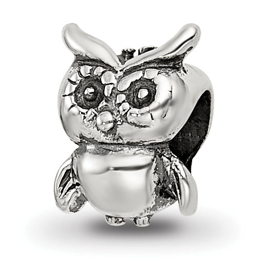 Sterling Silver Reflections Kids Owl Bead Main image