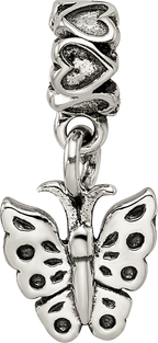 Kids Collection Sterling Silver Butterfly Dangle Reflections Bead