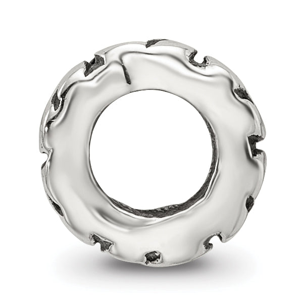Sterling Silver 925 Swirl Spacer Bead with Antiqued Finish Classic Styling Secondary image