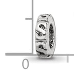 Sterling Silver 925 Swirl Spacer Bead with Antiqued Finish Classic Styling