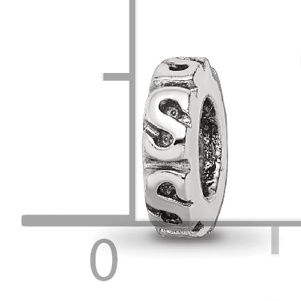 Sterling Silver 925 Swirl Spacer Bead with Antiqued Finish Classic Styling