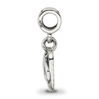 Sterling Silver Kids Flip Flops Bead with Antiqued Finish Solid Charm