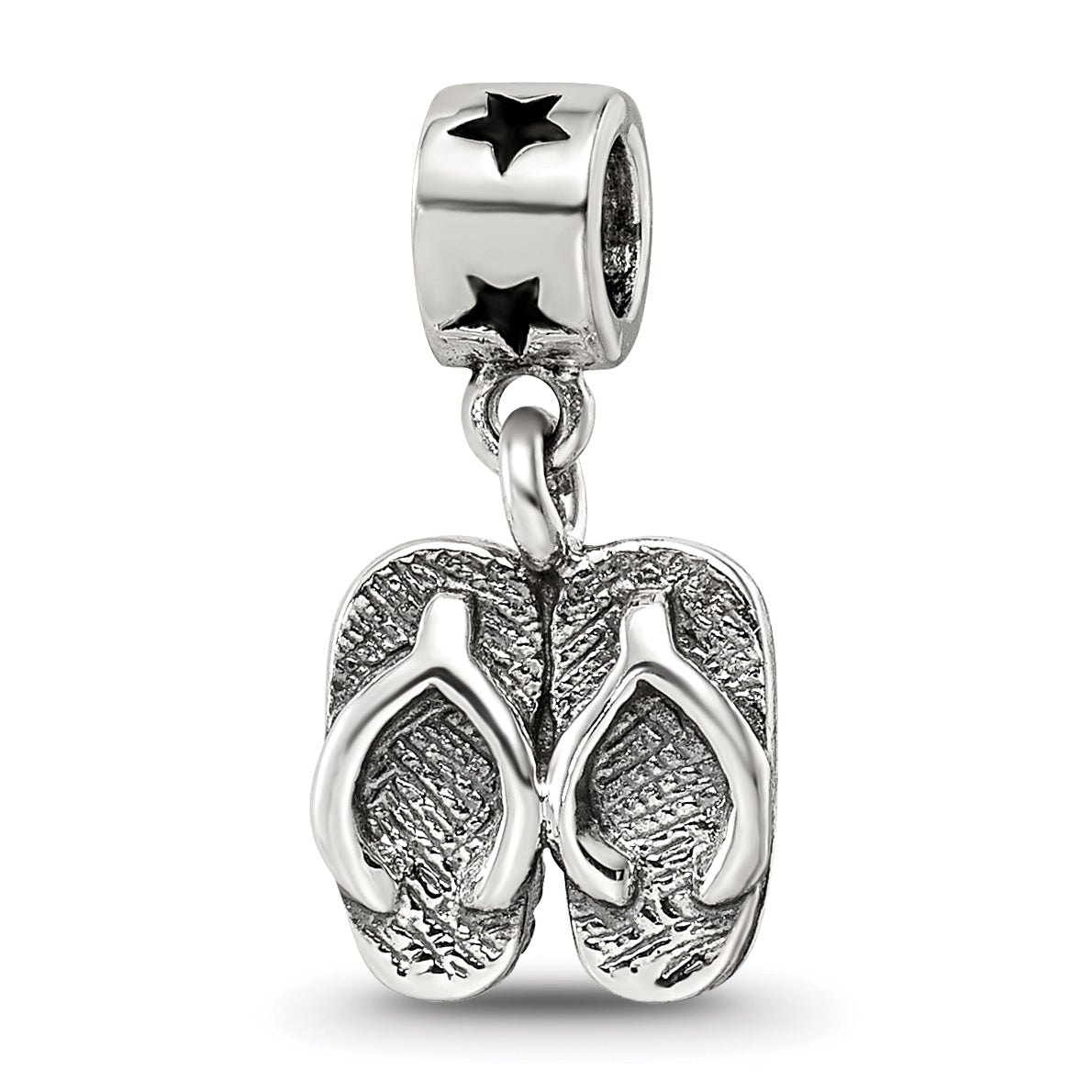 Kids Collection Sterling Silver Flip Flops Dangle Reflections Bead Main image