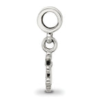 Sterling Silver Kid's Fan Dangle Bead with Antiqued Finish  Elegant and Timeless