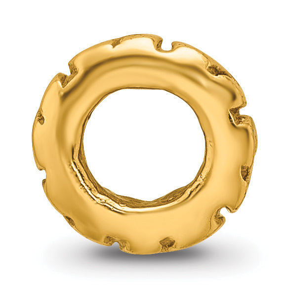 Gold-Plated Sterling Silver Swirl Spacer Bead with Polished Finish Secondary image
