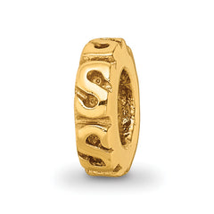 Sterling Silver Gold-plated Reflections Swirl Spacer Bead