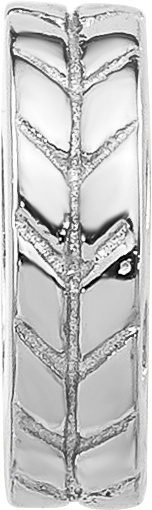 Sterling Silver 925 Notched Spacer Bead with Antiqued Finish Solid Design