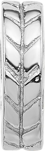 Sterling Silver 925 Notched Spacer Bead with Antiqued Finish Solid Design