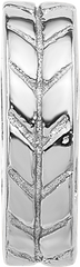 Sterling Silver 925 Notched Spacer Bead with Antiqued Finish Solid Design