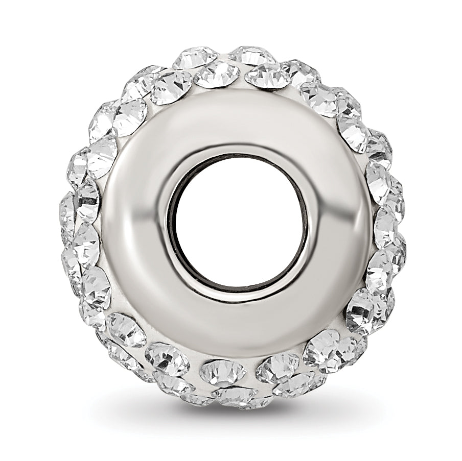 Sterling Silver 925 Bead with Preciosa Crystal for April Birthstone