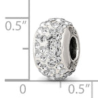 Sterling Silver 925 Bead with Preciosa Crystal for April Birthstone