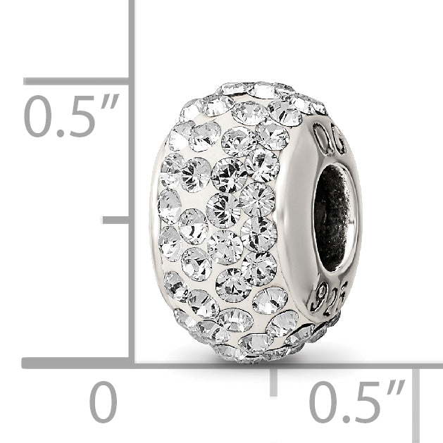 Sterling Silver 925 Bead with Preciosa Crystal for April Birthstone