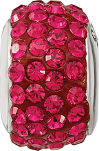 Sterling Silver 925 Antiqued Red Crystal Bead for July Birthstone Jewelry