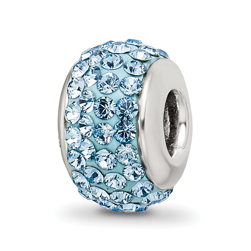 Sterling Silver Reflections March Full Light Blue Preciosa Crystal Bead Main image