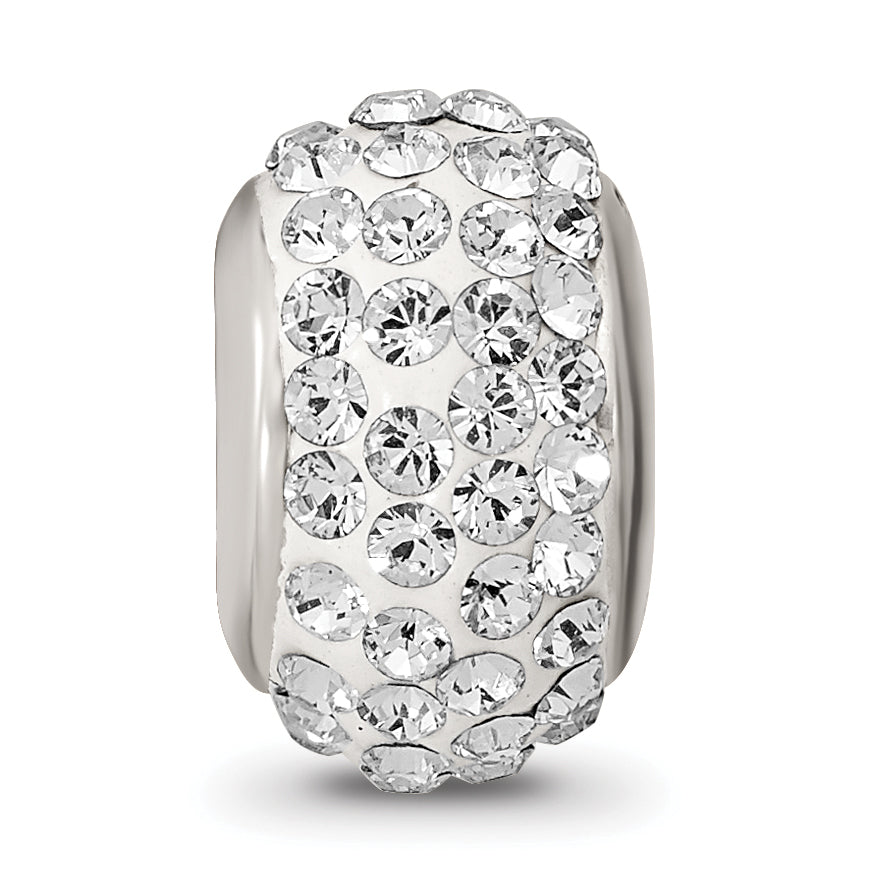 Sterling Silver 925 Bead with Preciosa Crystal for April Birthstone