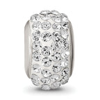 Sterling Silver 925 Bead with Preciosa Crystal for April Birthstone