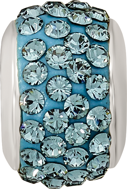Sterling Silver Reflections December Full Blue Preciosa Crystal Bead