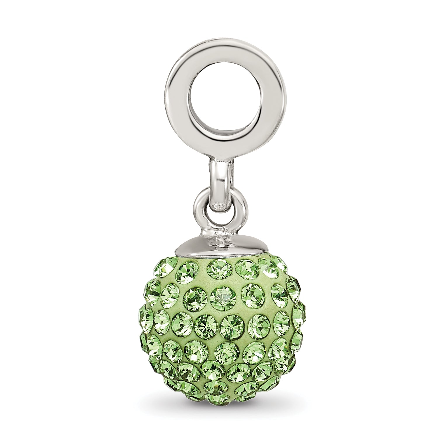 Sterling Silver Reflections Aug Preciosa Crystal Ball Dangle Bead Secondary image
