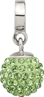 Sterling Silver Reflections Aug Preciosa Crystal Ball Dangle Bead