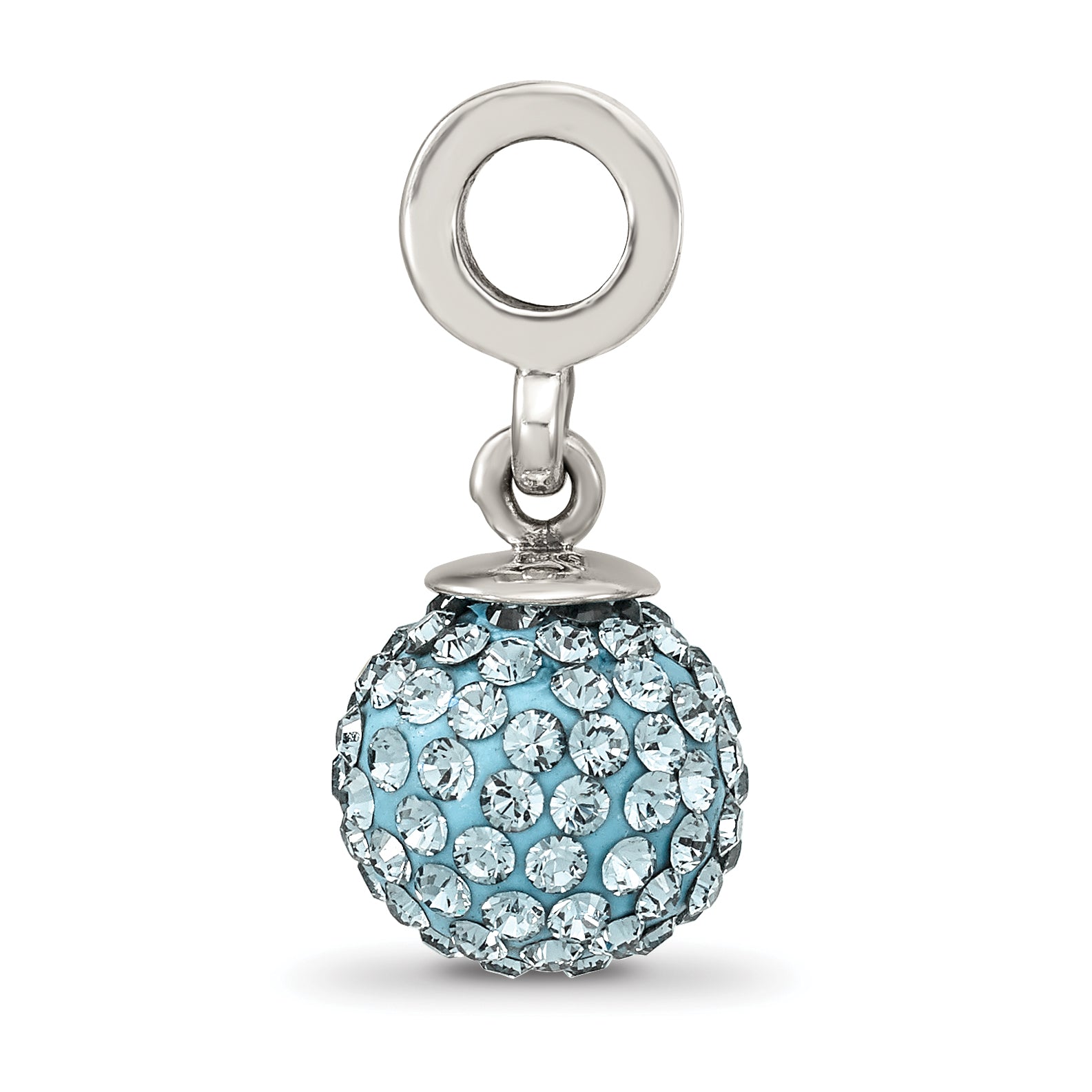 Sterling Silver Reflections Dec Preciosa Crystal Ball Dangle Bead