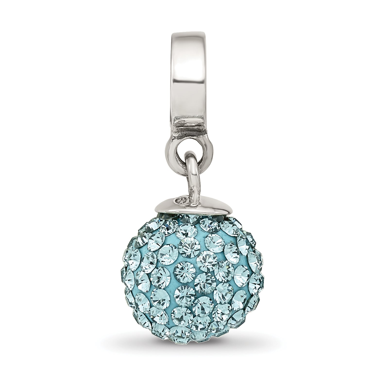 Sterling Silver Reflections Dec Preciosa Crystal Ball Dangle Bead