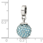 Sterling Silver Reflections Dec Preciosa Crystal Ball Dangle Bead