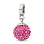 Sterling Silver Reflections Oct Preciosa Crystal Ball Dangle Bead