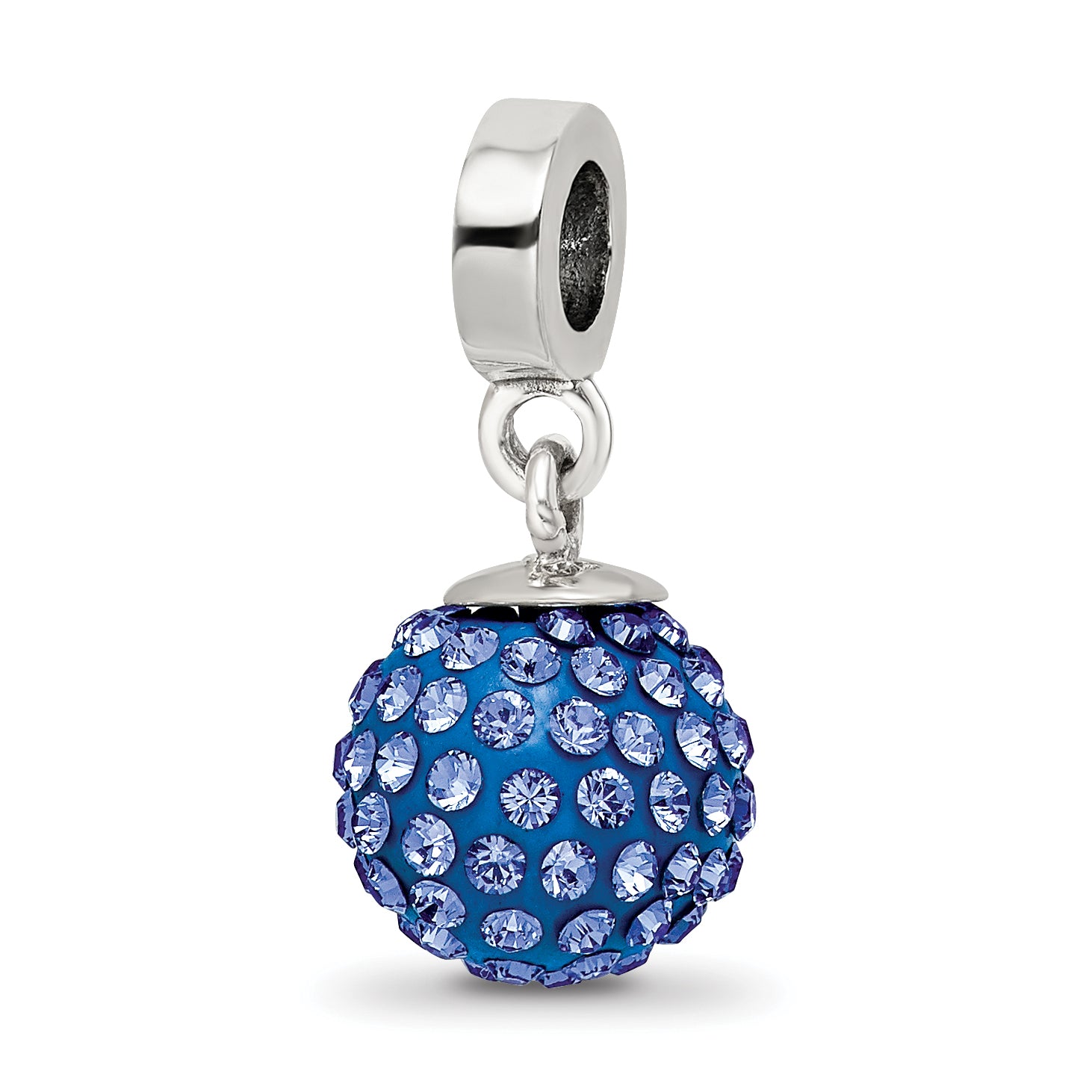 Sterling Silver Reflections Sept Preciosa Crystal Ball Dangle Bead Main image