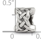 Sterling Silver 925 Celtic Bead with Antiqued Finish  Solid and Themed Design
