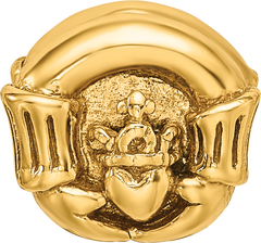 Sterling Silver Gold-plated Reflections Claddagh Bead