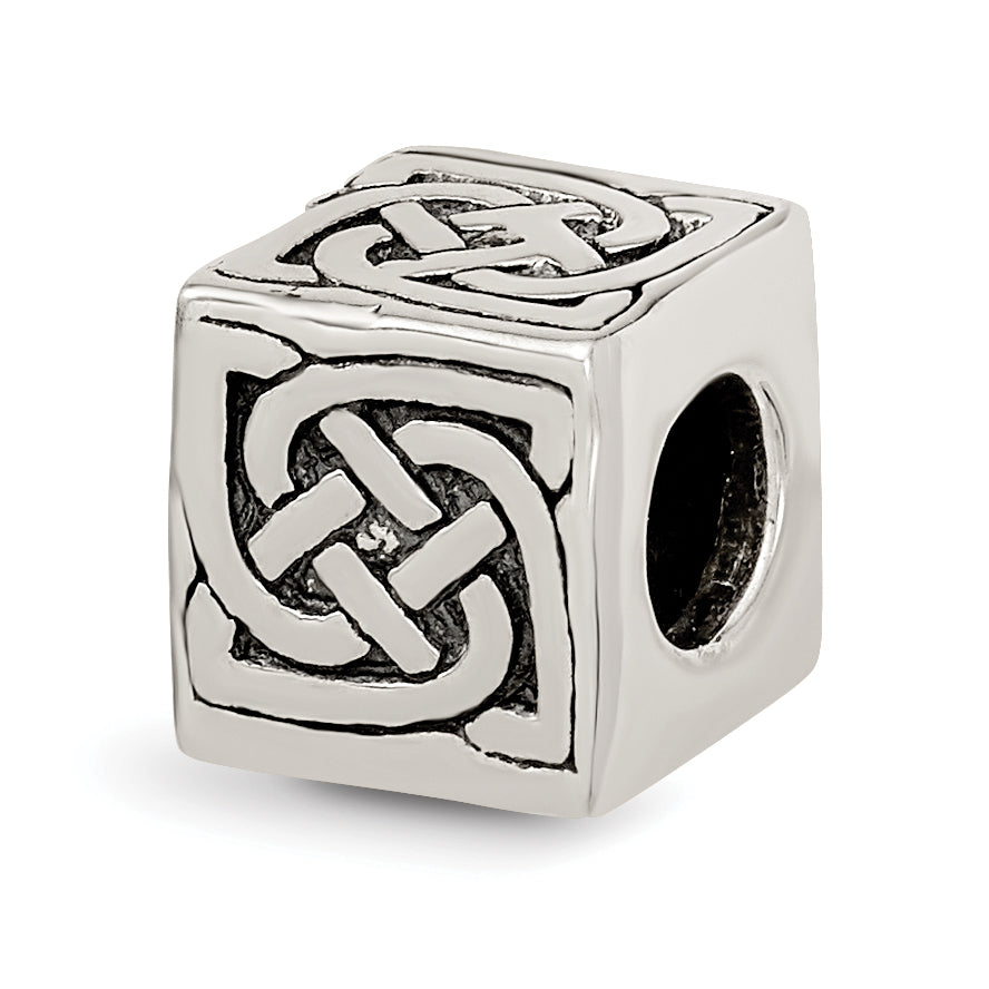 Sterling Silver Reflections Celtic Block Bead Main image