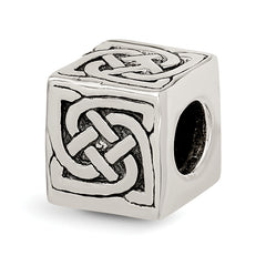 Sterling Silver Reflections Celtic Block Bead
