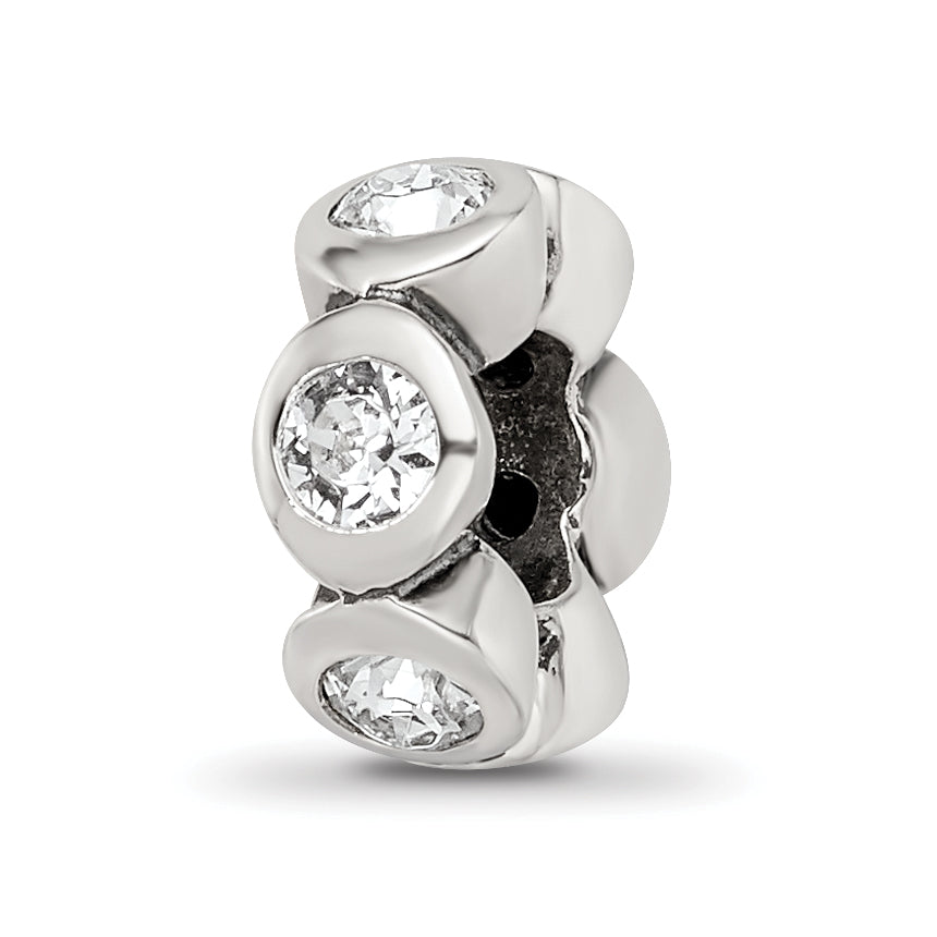 Sterling Silver Reflections April Preciosa Crystal Birthstone Bead Main image