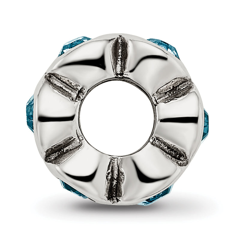 Sterling Silver 925 Preciosa Crystal Birthstone Bead with Antiqued Finish Secondary image