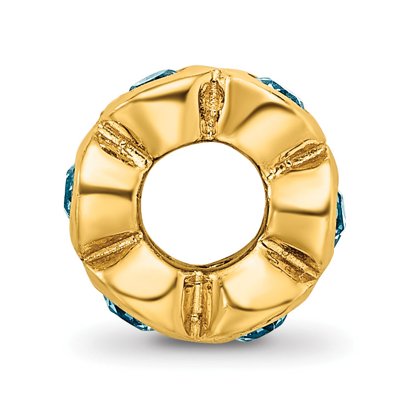 Sterling Silver Gold-plated Reflections Dec Blue Preciosa Crystal Bead Secondary image