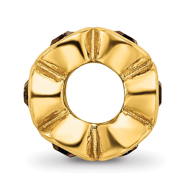 Sterling Silver Gold-plated Reflections Jan Red Preciosa Crystal Bead Secondary image