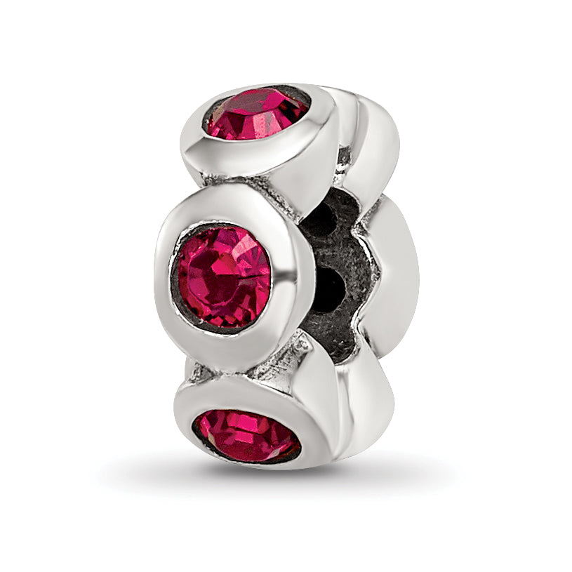 Sterling Silver Reflections July Preciosa Crystal Birthstone Bead