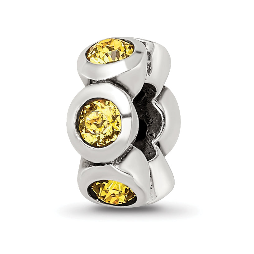 Sterling Silver Reflections Nov Preciosa Crystal Birthstone Bead Main image