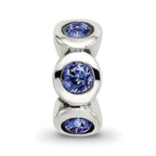 Sterling Silver Reflections Sept Preciosa Crystal Birthstone Bead