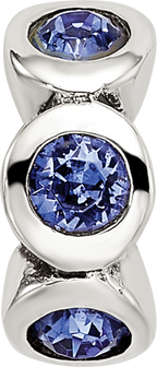Sterling Silver Reflections Sept Preciosa Crystal Birthstone Bead